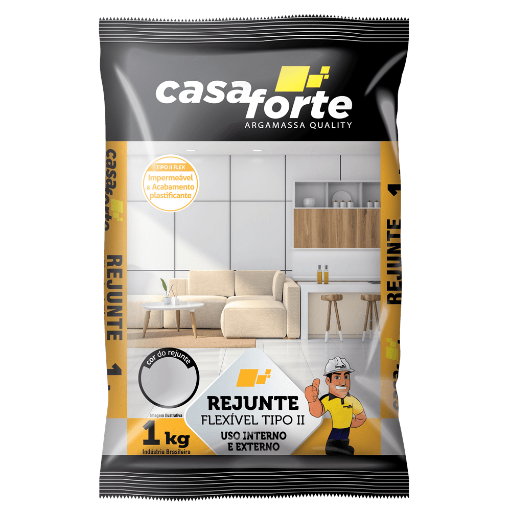 Rejunte Flexível Casa Forte Cinza 1 Kg